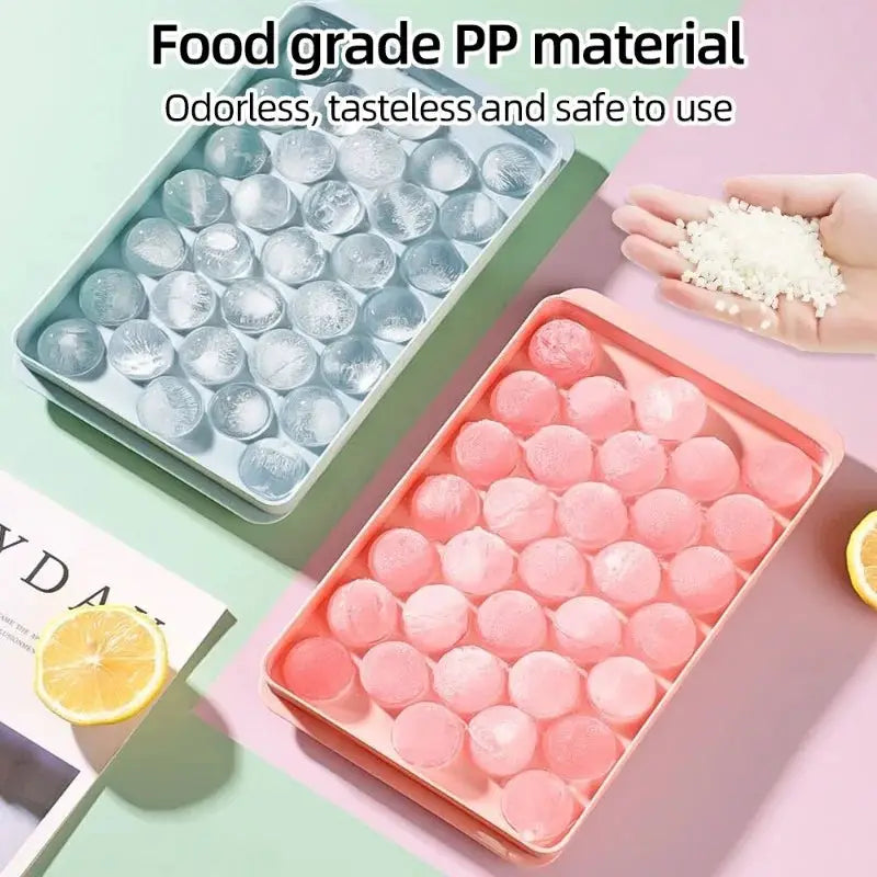 33 Ice Ball Molds for Whiskey Ice Balls and Lollipops PP Ice Cube Tray for Frozen Treats Cocktails and Coffee